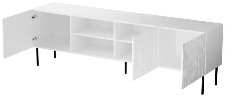 TV stolek Jungle 190 cm bílý/černý