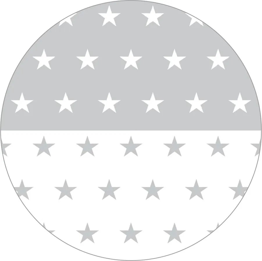 Biely/sivý mantinel do postieľky s prímesou bavlny 96 cm Little Stars – Roba