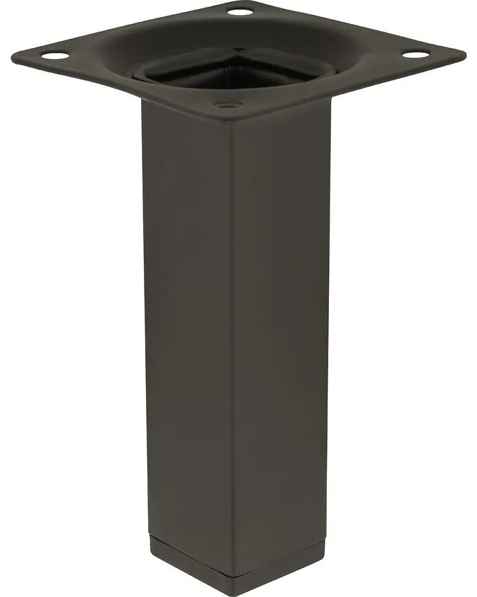 Štvorcová nábytková noha 10 cm čierna