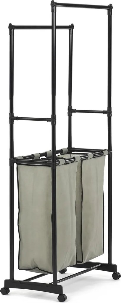 Stojan s úložným priestorom GD-176 BK, plast, čierna