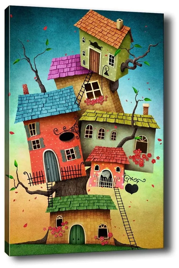 Obraz Tablo Center Tree Houses, 40 × 60 cm