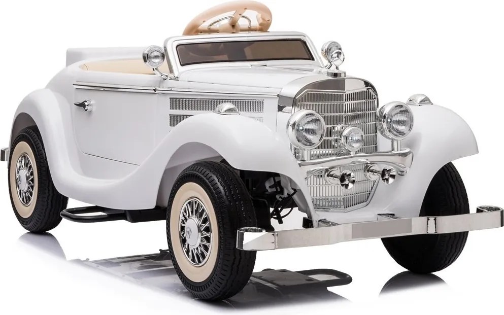 LEAN CARS Elektrické autíčko Mercedes 540K Premium LED MP3 biele