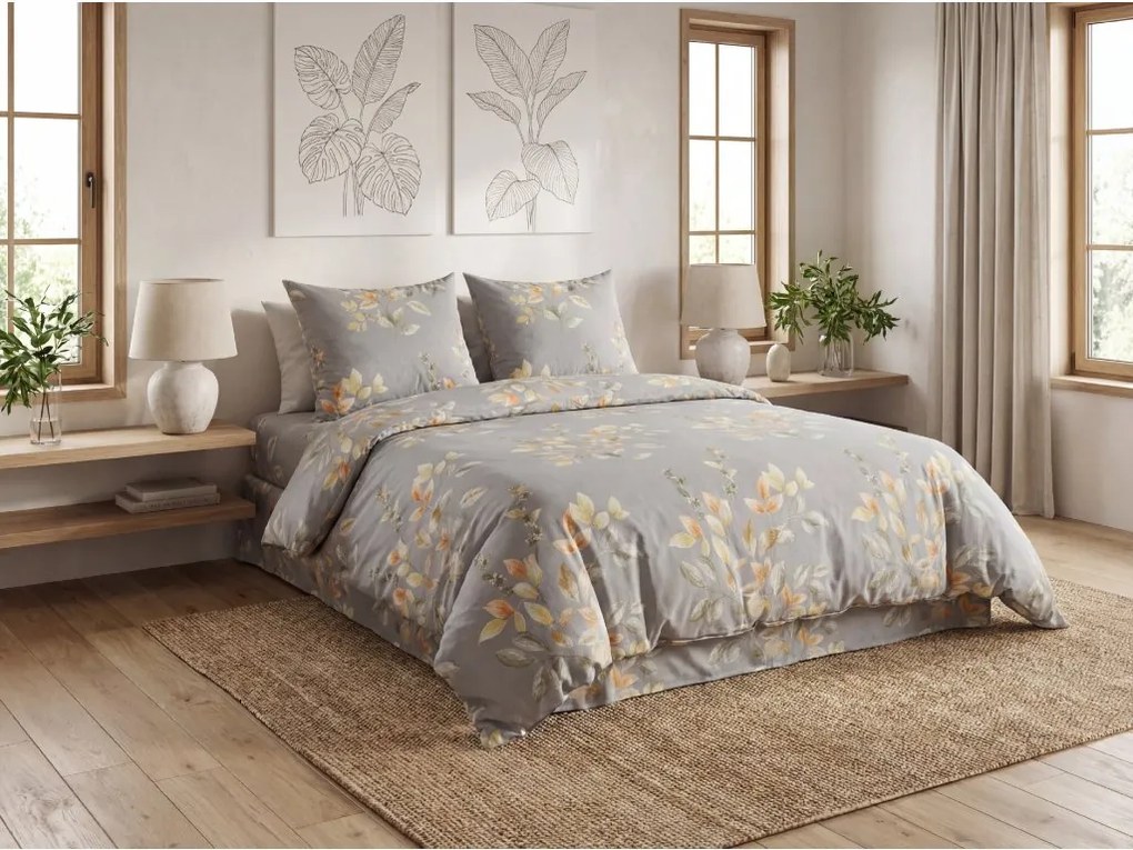 Obliečky z mikrovlákna MISTLEAF sivé Rozmer obliečky: 2 ks 70 x 80 cm | 160 x 200 cm