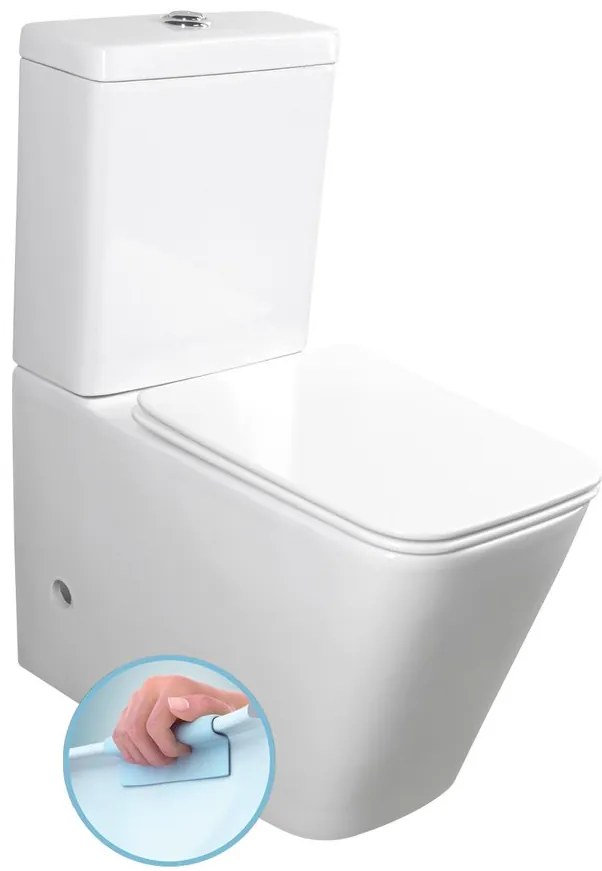 Sapho Sapho, PORTO WC kombi misa s nádržkou Rimless , spodný/zadný odpad, PC102WR