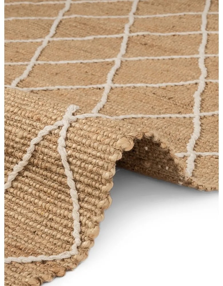 Ručne tkaný jutový behúň v prírodnej farbe 80x200 cm Kunu – Hanse Home