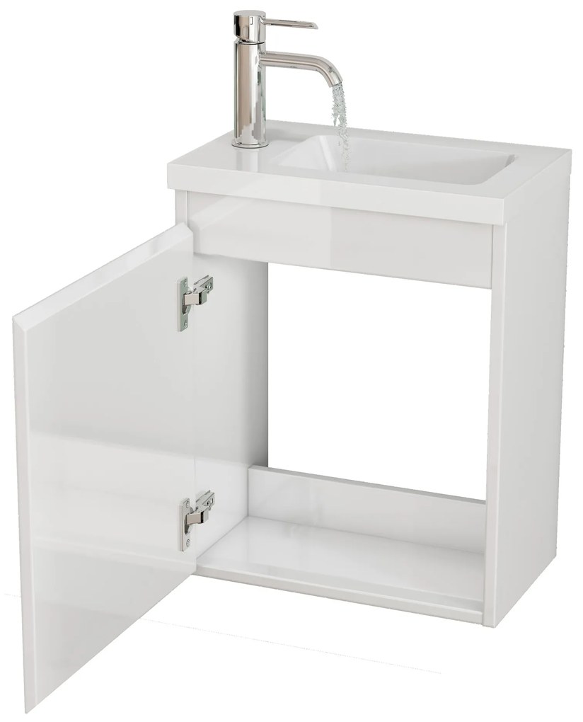 Závesná skrinka s umývadlom Houseland Elara 40 cm biela