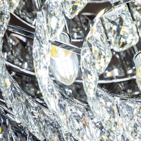 Brilagi - LED krištáľové stropné svietidlo VELURE 5xE14/40W/230V čierne