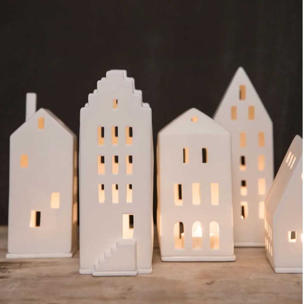 räder Porcelánový svietnik domček Gable House 20 cm