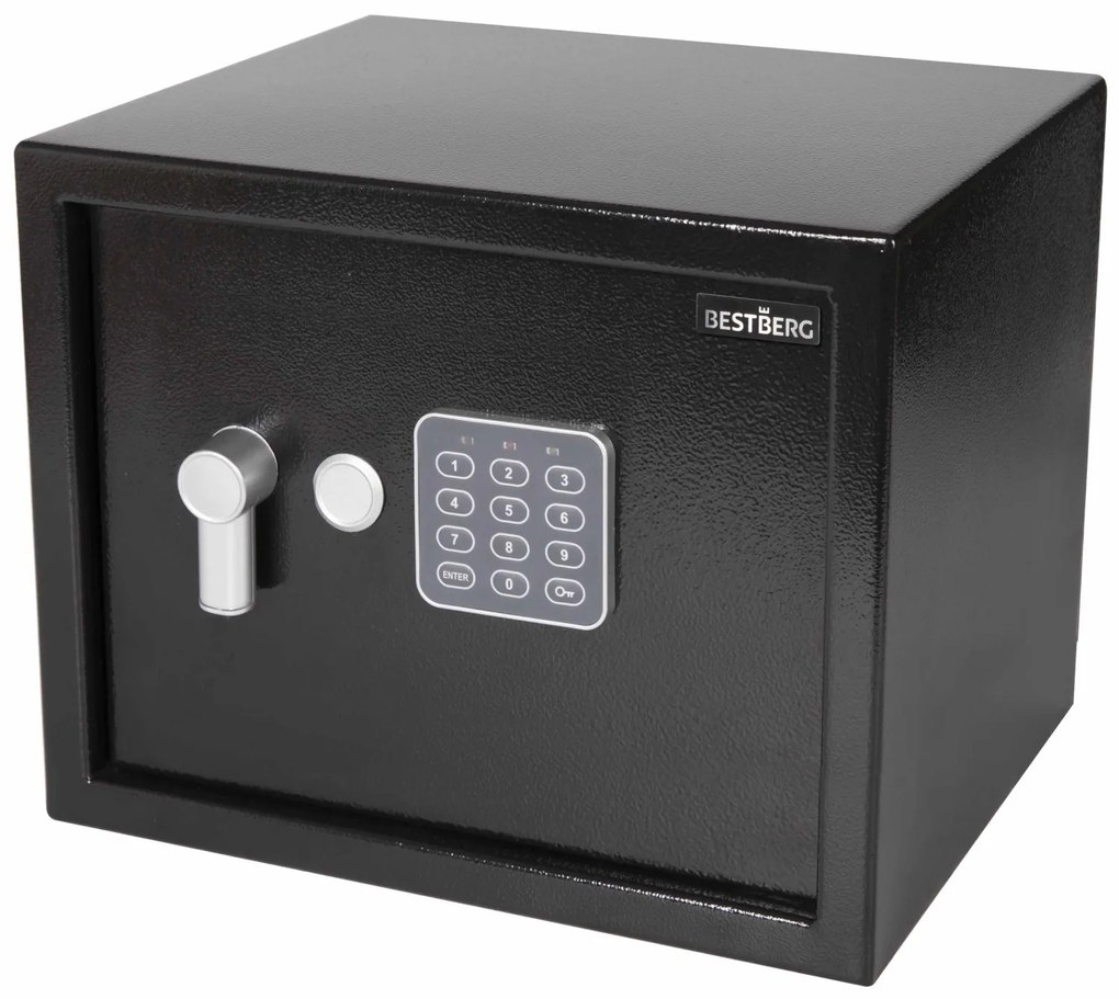 Digitálny trezor BestBerg BBSB-4C / 30 x 38 x 30 cm / čierna