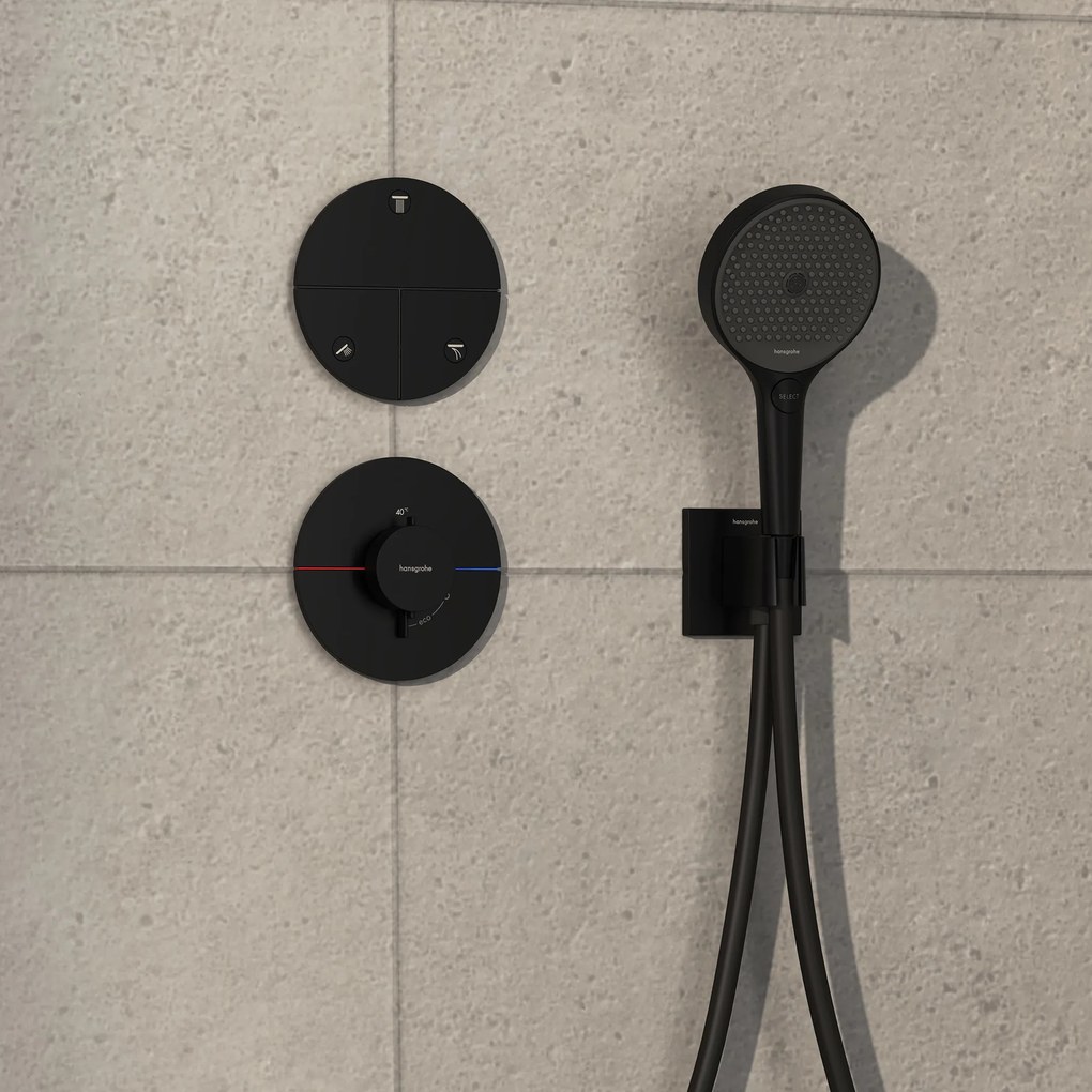 Hansgrohe ShowerSelect Comfort S, termostat pod omietku, čierna matná, HAN-15559670