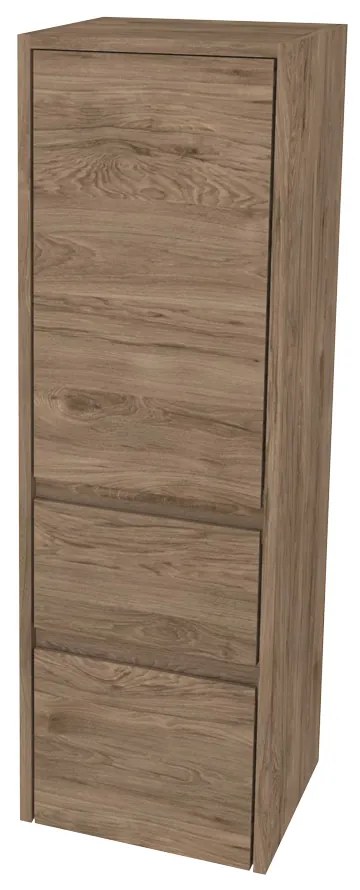 Mereo, Mereo Opto kúpeľňová skrinka vysoká 125 cm, ľavé otváranie, Multidecor, Dark Rockford Hic, MER-CN995LDRH1