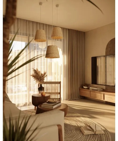 MAXLIGHT P0582 - Luster na lanku POT 1xE27/15W/230V pr. 30 cm béžová