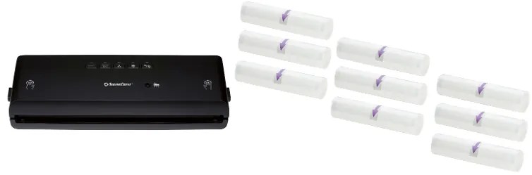 Silvercrest®  Vákuovačka SV 130 A1, čierna + Fólie na vákuovanie, 20 cm, 9 kusov  (800011381)