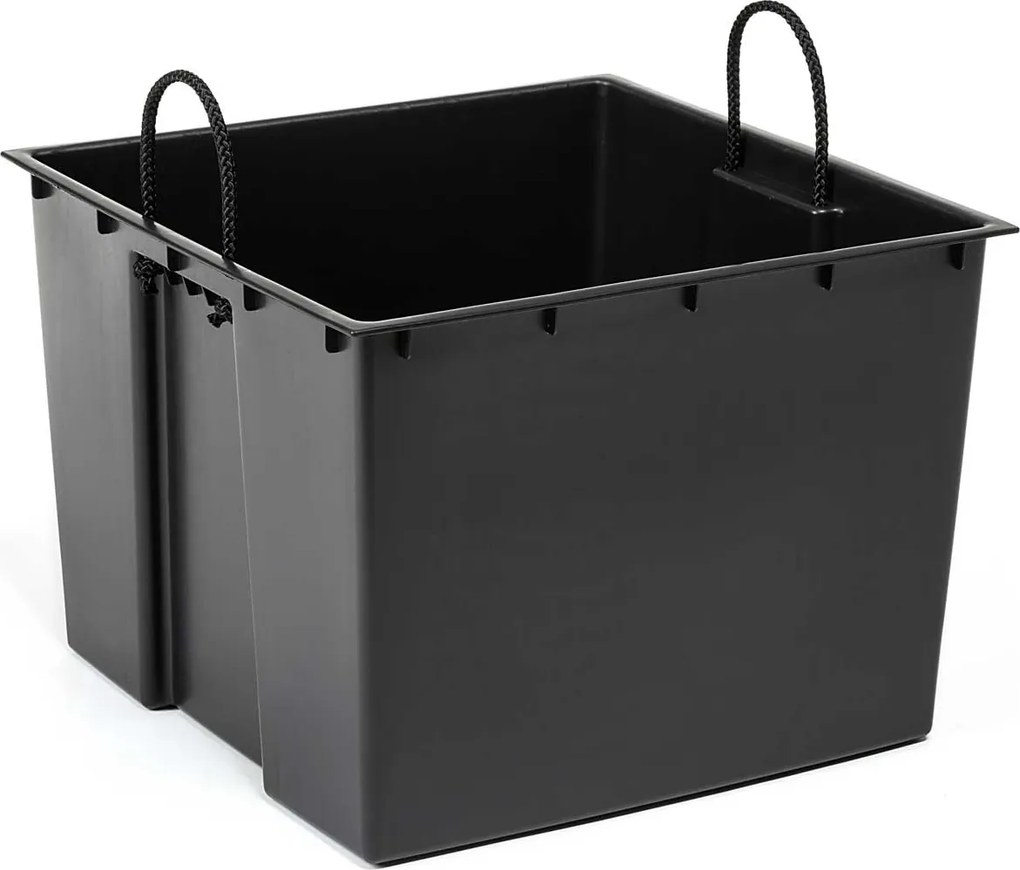 PLASTOVÝ KVETINÁČ PORTO SADA 3KS 67,7X35 CM+46,5X25 CM+57X30 CM IMITÁCIA BETÓNU SIVÁ