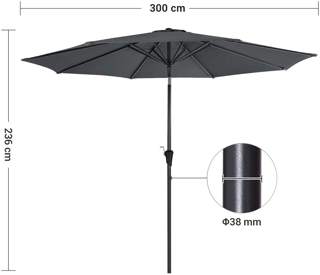 Dáždnik NARNIA sivá