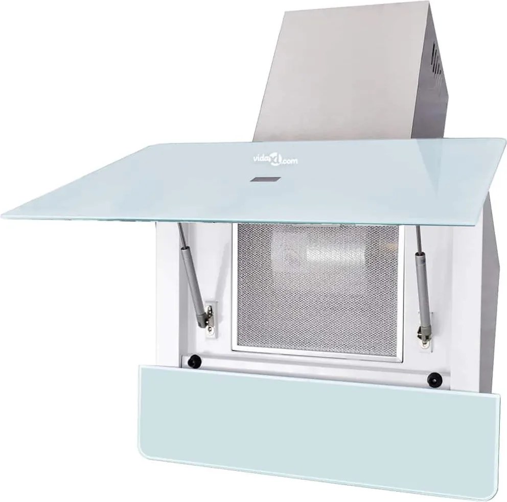 Digestor tvrdené sklo biely 600 mm