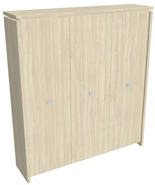 Vysoká šatníková skriňa Verno 188 x 46 x 210 cm, agát