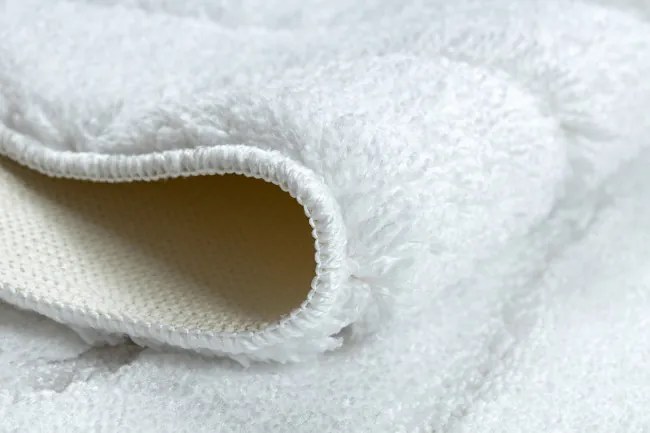 Kúpeľňový koberček SUPREME WAVES vlny, biely kruh