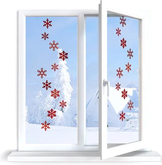 Mint Kitten Samolepky na okno -  vzor 10 snehove vločky