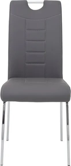 Jedálenská stolička Andrea, šedá ekokoža