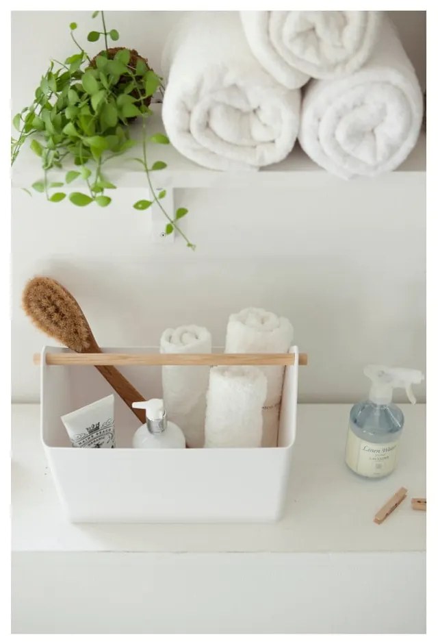 Biely/v prírodnej farbe plastový úložný box 21x37x24 cm Favori – YAMAZAKI