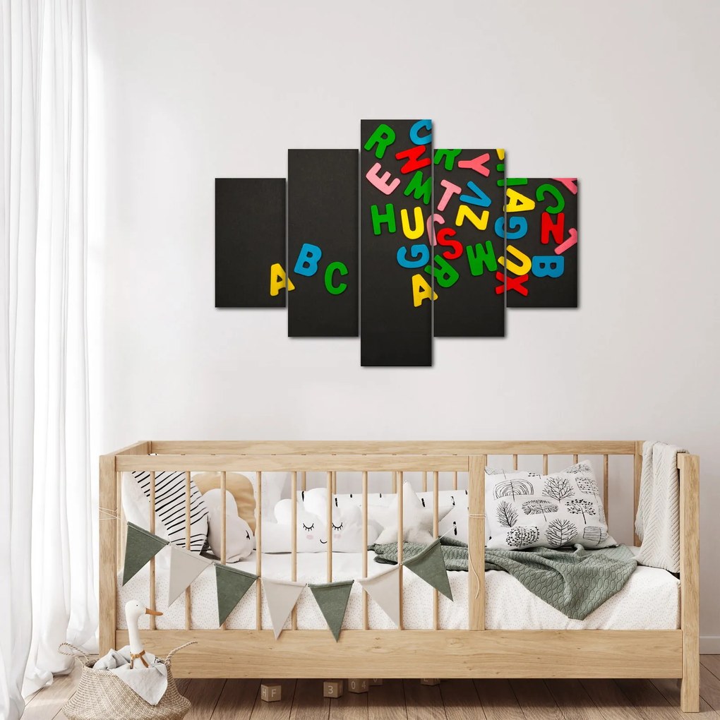 Obraz - farebné písmenká (150x105 cm)