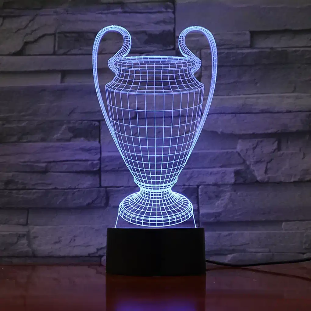 3Dmix 3DL-WD020 – 3D LED nočná lampa - Pohár pre víťazov (Trofej) (Wood)
