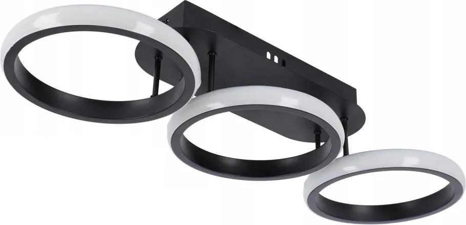 Stmievateľné LED stropné svietidlo 30 W / 230 V, 3000–6500 K, čierne, Wi‑Fi (Tuya) + diaľkový ovládač