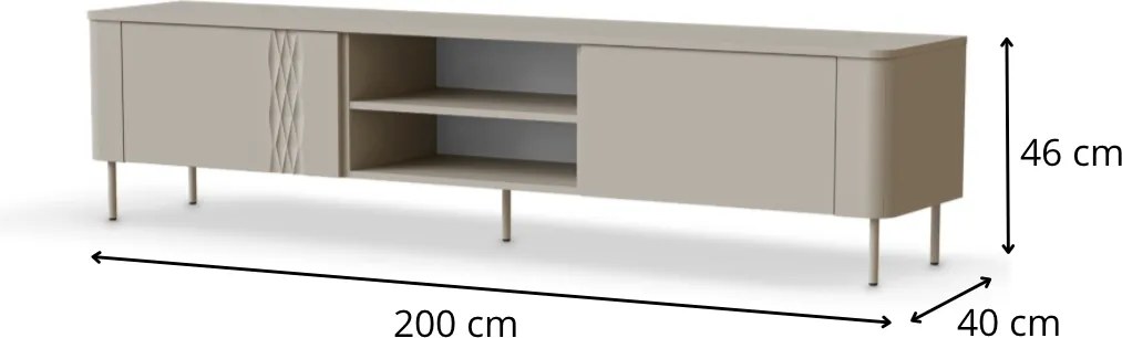TV stolek Tirante II 200 cm kašmírový