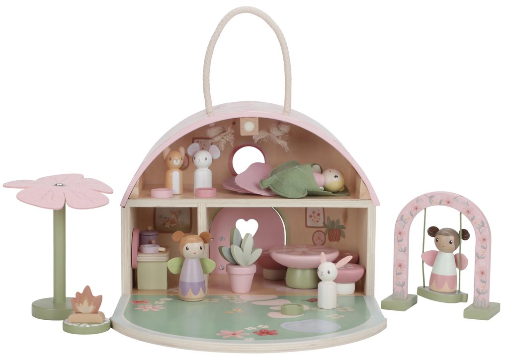 Domček pre víly drevený prenosný Fairy Garden