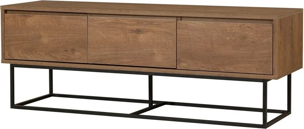 Milo TV stolík z orechového dreva a čiernej farby, M