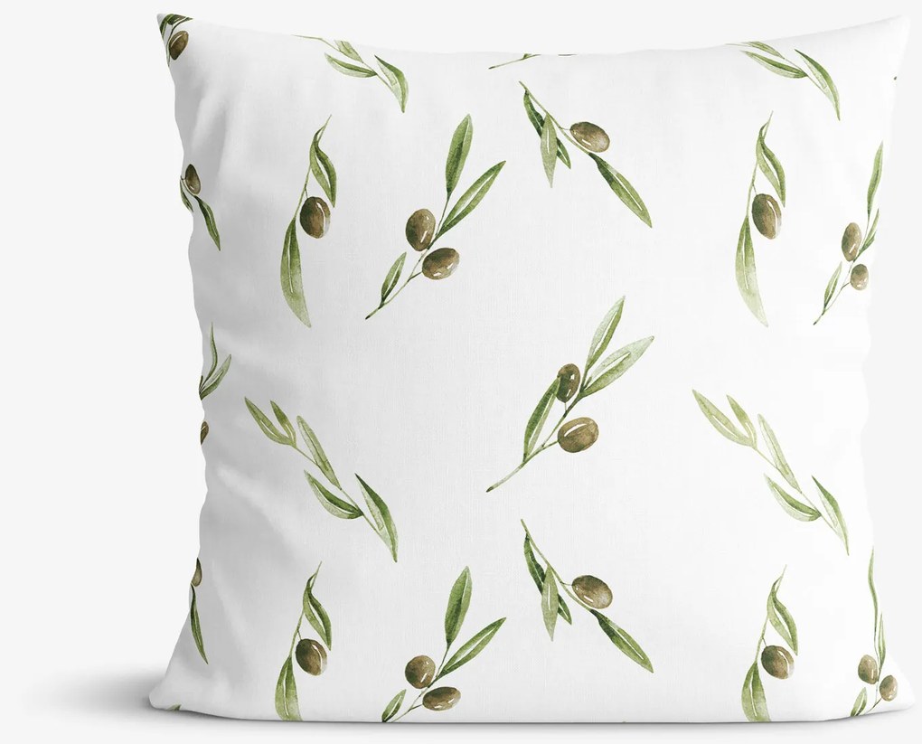 Goldea dekoračná obliečka na vankúš - olivy 40 x 40 cm
