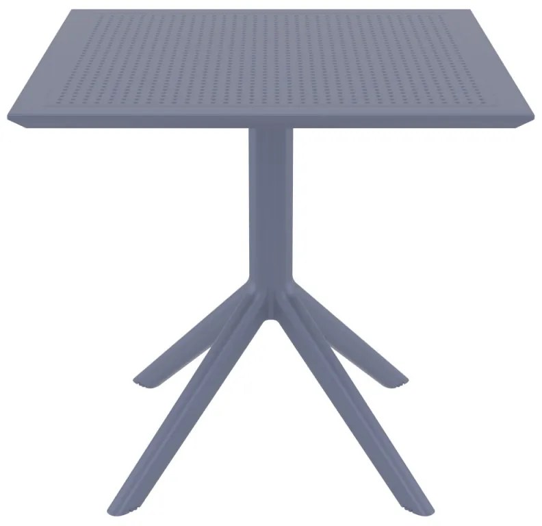 Stôl Sky 80 - v74 x 80 x 80 cm - Tmavo sivá