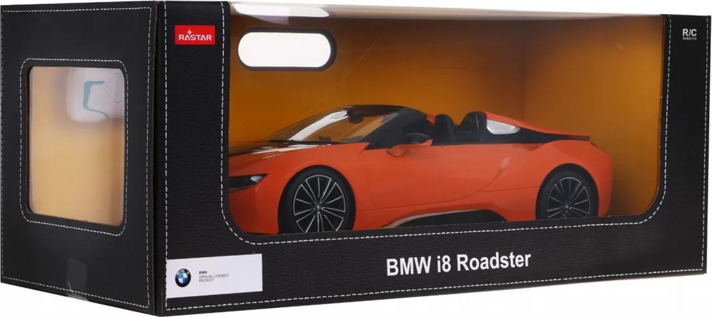 BMW i8 Roadster oranžový RASTAR model 1:12 Auto na diaľkové ovládanie + 2,4 GHz diaľkové ovládanie