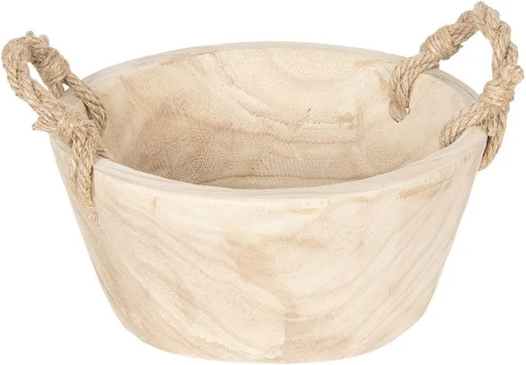 Sada 2 drevených košíkov / misiek - Ø 36 * 16 cm / Ø 29 * 13 cm