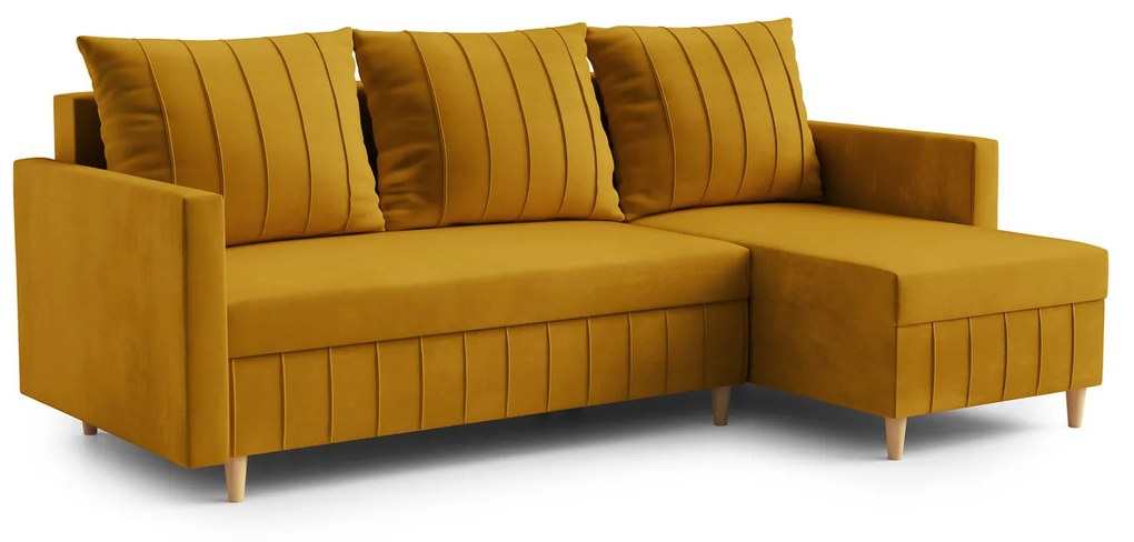 Rozkladacia rohová sedacia súprava FOX Pravá Tmavosivá