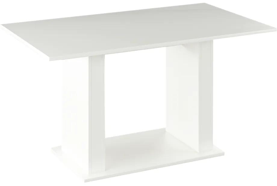 Jedálenský stôl, biela, 138x79 cm, LENOTO