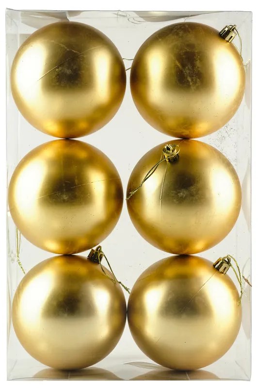 DECOLED Plastová koule, prům. 10 cm, šampaň, 6x matná