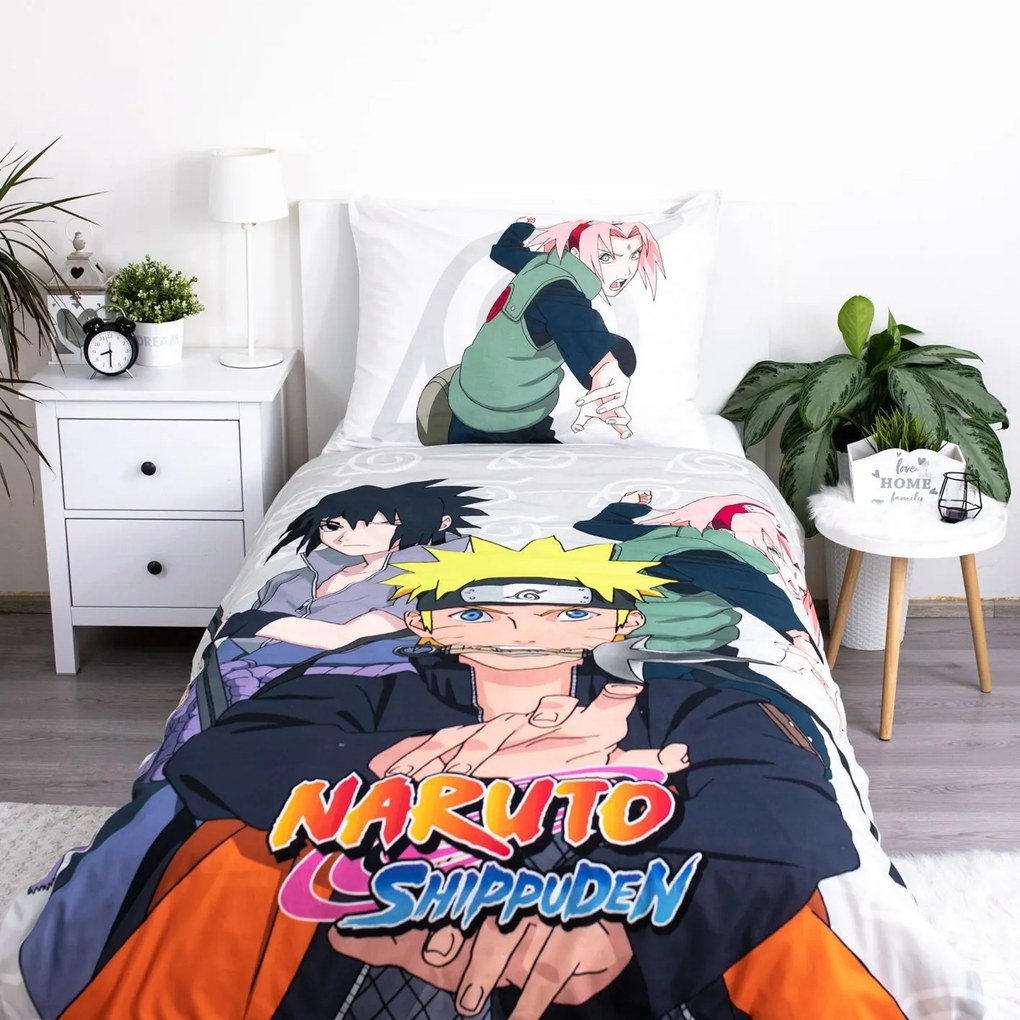 Jerry Fabrics Bavlnené obliečky 140x200 + 70x90 cm - Naruto