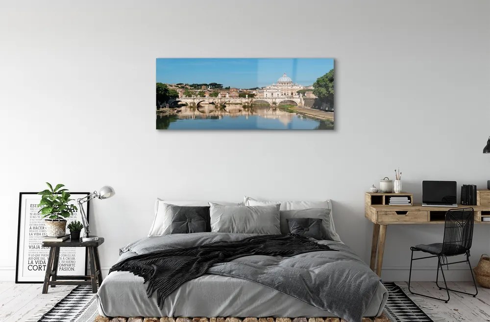 Obraz na akrylátovom skle Rome river mosty 120x60 cm
