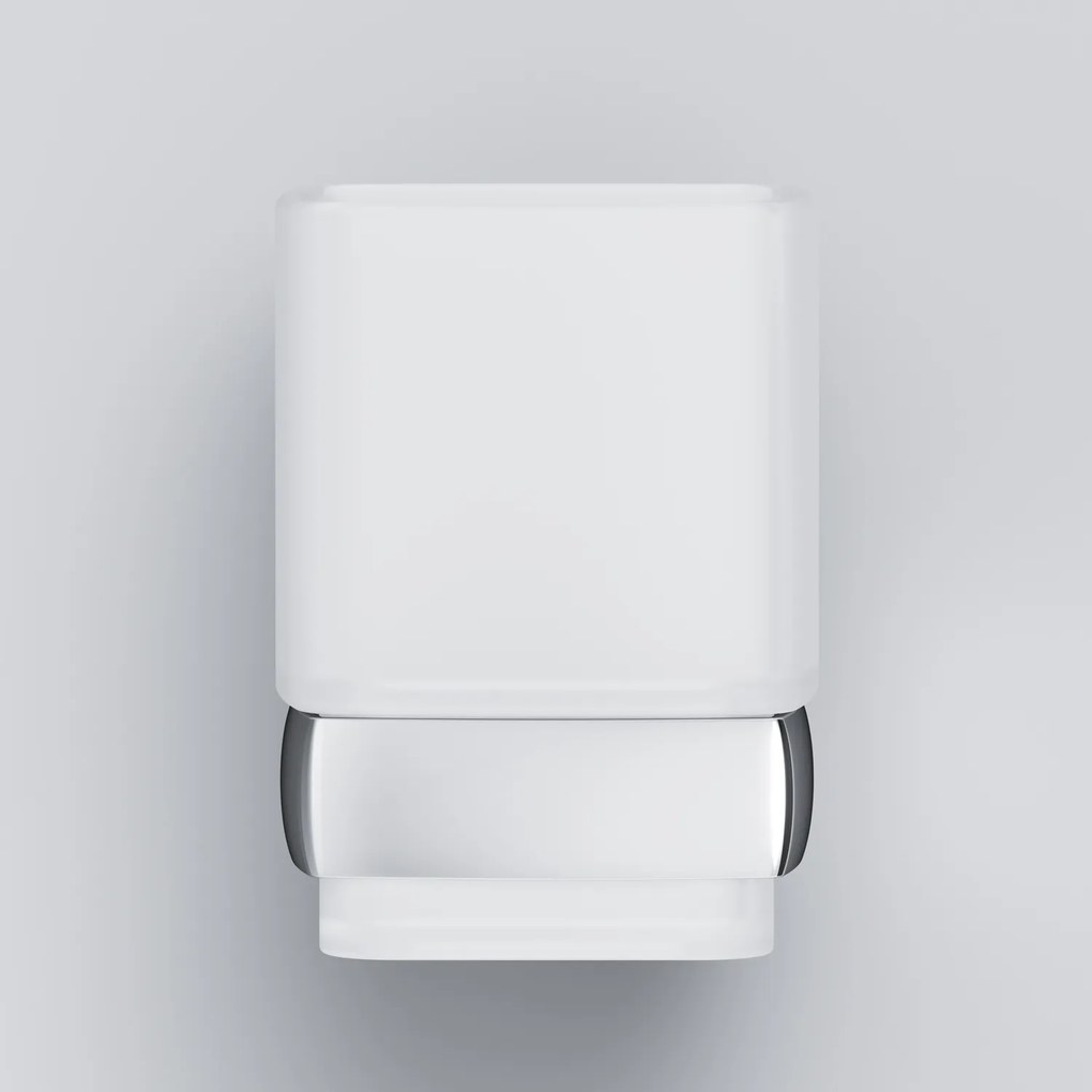 Sklenený pohár na zubné kefky AM.PM Gem AGA34300 nástenný, chróm