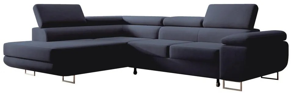 Rohová sedacia súprava Stiletto (L) (modrá + strieborná). Vlastná spoľahlivá doprava až k Vám domov. 1099712