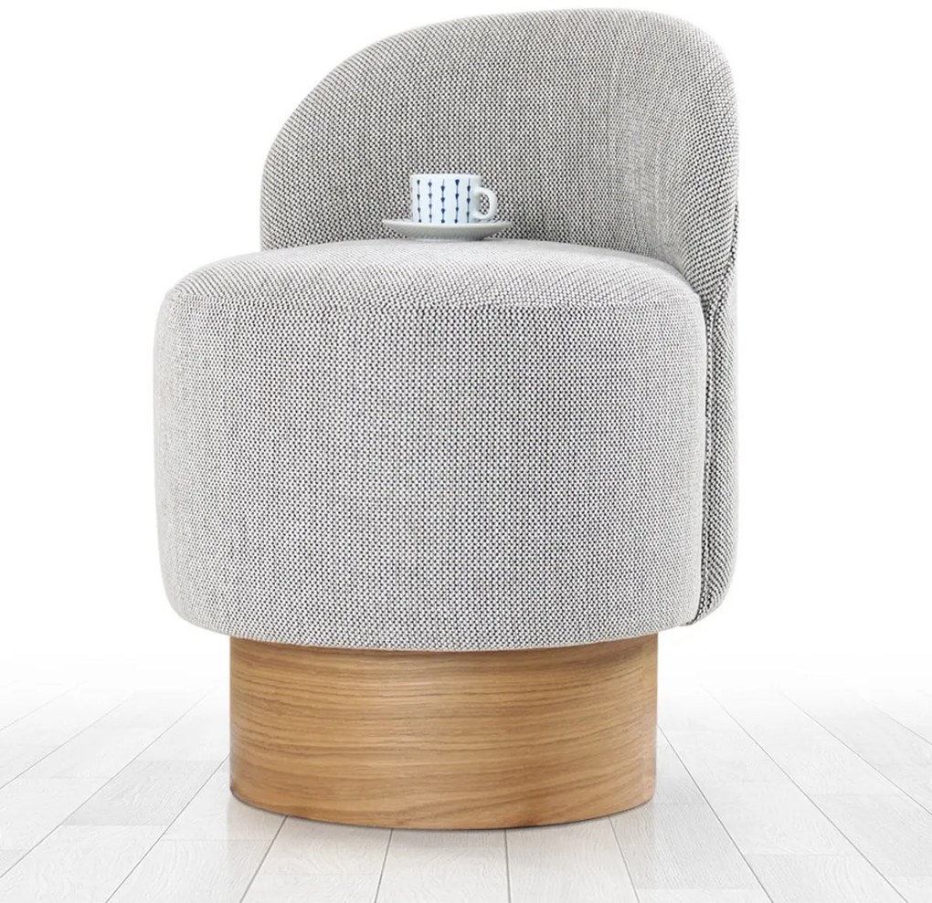 Taburet Barren Puf Grey