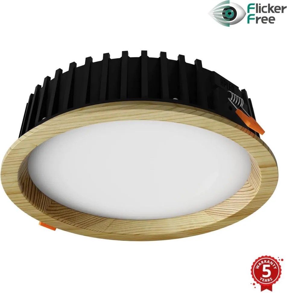 APLED-LED Podhľadové RONDO WOODLINE LED/12W/230V 4000K pr. 20 cm borovica masív