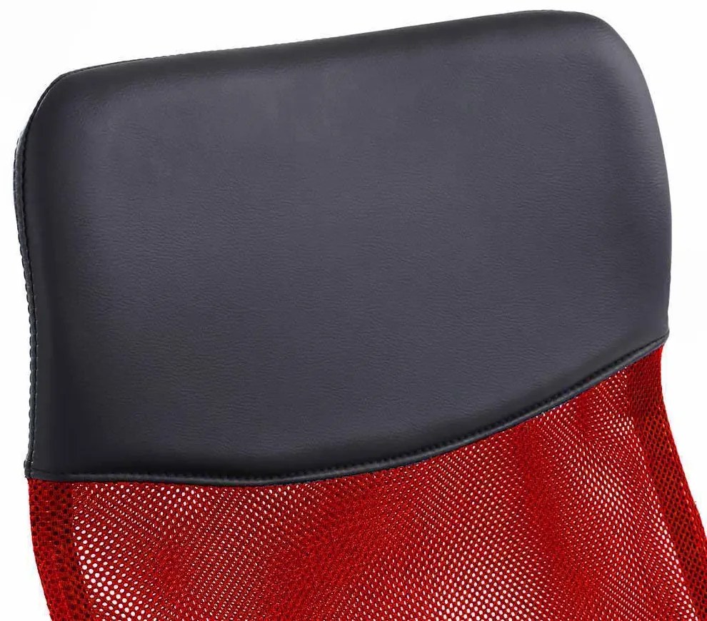 Ergonomické kancelárske kreslo s vysokou opierkou, 3 rôzne farby- červené