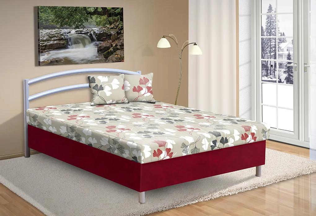 Nabytekmorava Čalúnená posteľ s úložným priestorom Andre 140x200cm farba čalounění: bordo/53874-1178