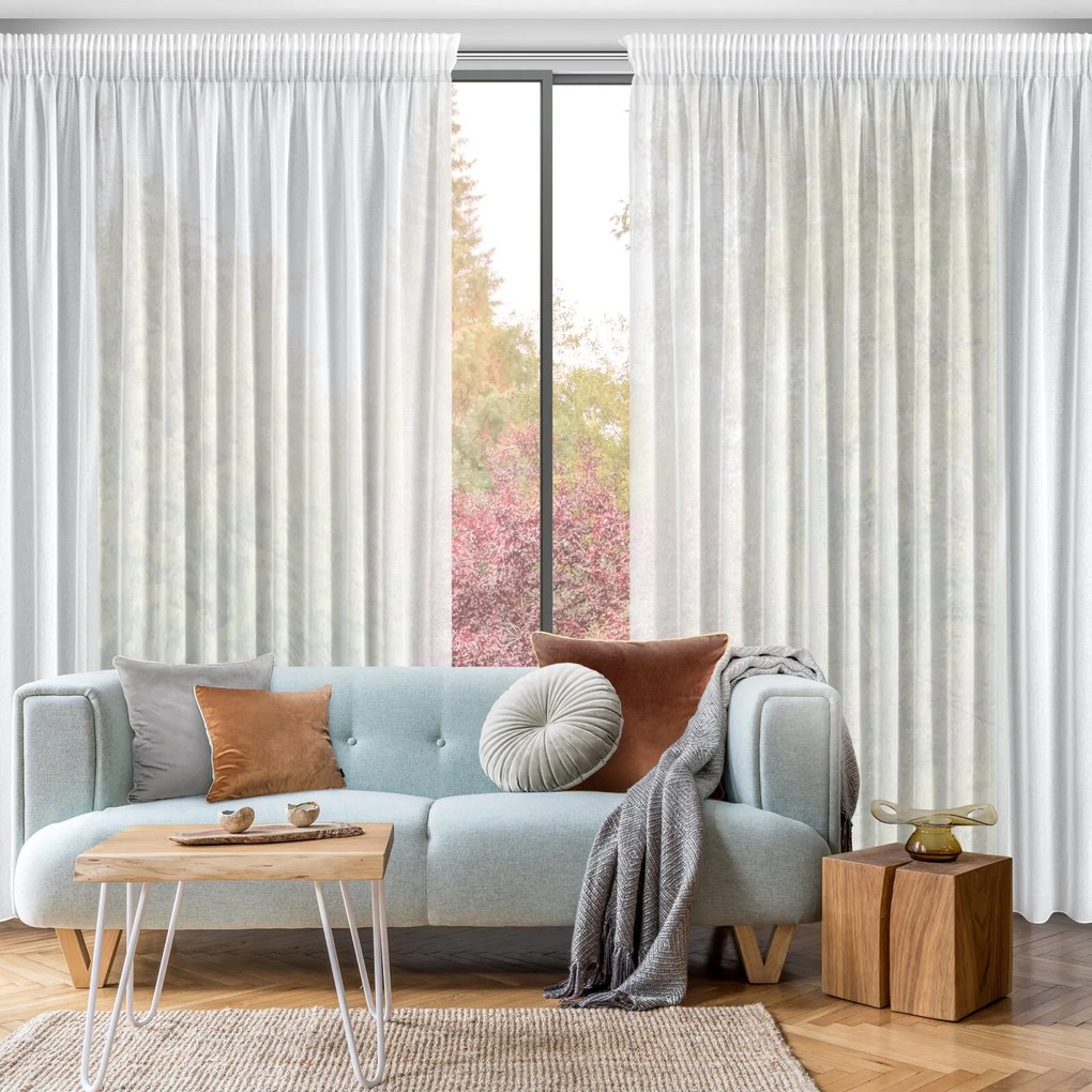 ZÁCLONA NA PÁSKE MARGO 300X270 CM BIELA