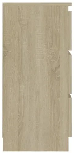 vidaXL Komoda, dub sonoma 60x35x76 cm, drevotrieska-