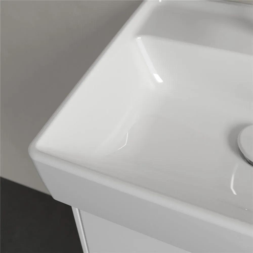 VILLEROY &amp; BOCH Collaro závesné umývadielko s otvorom, bez prepadu, 450 x 370 mm, biela alpská, s povrchom CeramicPlus, 433446R1