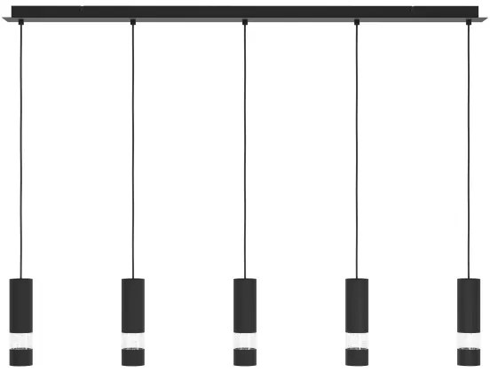 Eglo 39706 - LED Luster na lanku BERNABETA 5xGU10/4,6W/230V čierna